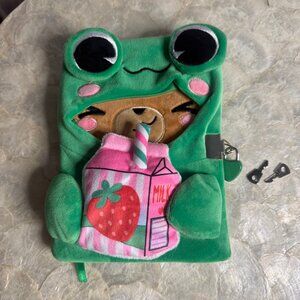 Frog Plush Diary with Keys